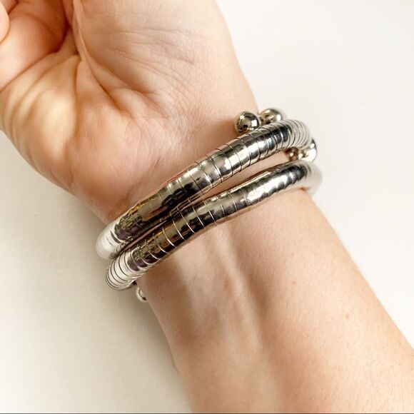 CHUNKY Coil Snake Statement Bracelet - Picture 2 of 5